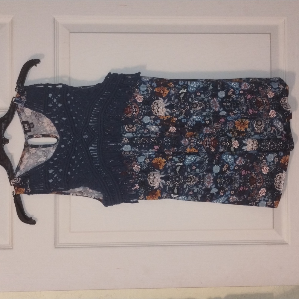 Lee macrame and knit tank
